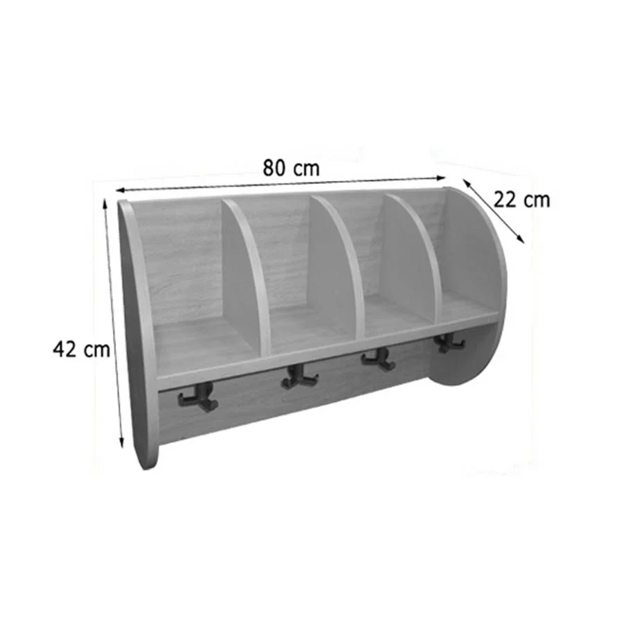 Penjador formatgets 4 caselles i 4 penjadors faig