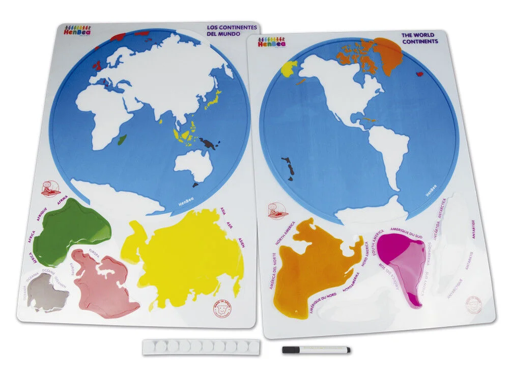 Joc didàctic Descobreix els continents del món Henbea Joc didàctic Descobreix els continents del món Henbea