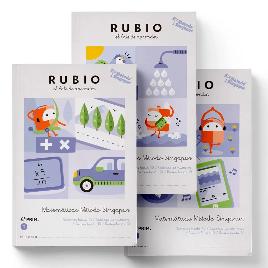 Los cuadernos de Matemáticas Método Singapur® de RUBIO se basan en la metodología que el mismo país lleva desarrollando durante más de 30 años y l...
