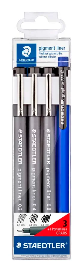 Retoladors calibrats Staedtler 2-4-8 + Portamines
