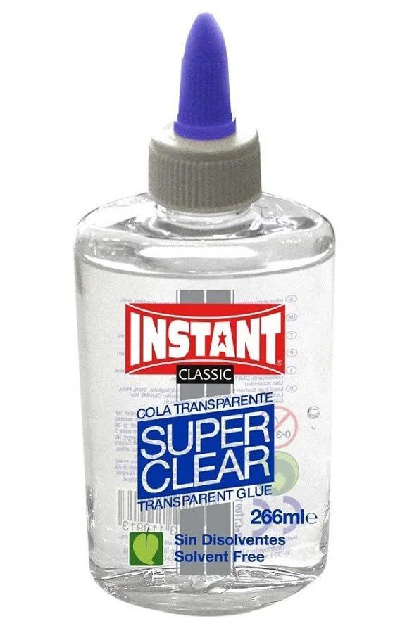 <p>Cola líquida transparent <strong>Instant®</strong> Classic Super Clear, presentada en un pot de 266 ml. Aquesta pega és ideal per paper i tota ...