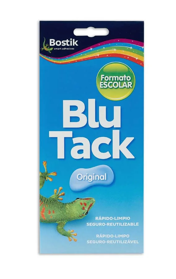 <p>Pasta adhesiva modelable i reutilitzable <strong>Blu Tack Original</strong><br><li>Proporciona una alternativa neta, segura i fàcil d'utilitzar...