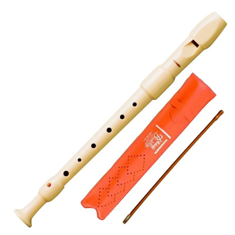 Flauta soprano amb netejador i funda taronja Flauta soprano amb netejador i funda taronja