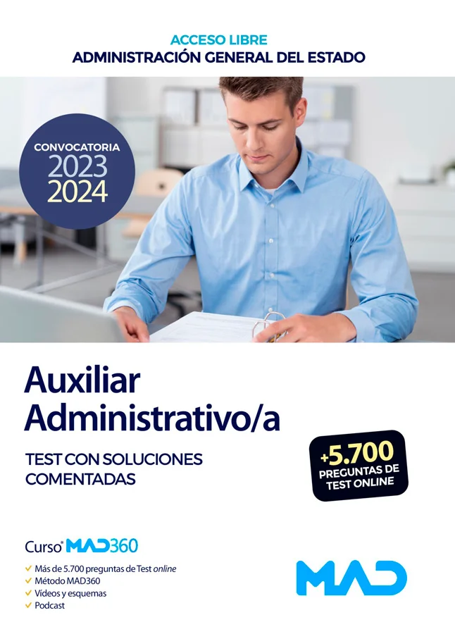 Manual de test correspondiente al Temario para la preparación del proceso de selección por el sistema de acceso libre en el Cuerpo General Auxilia...