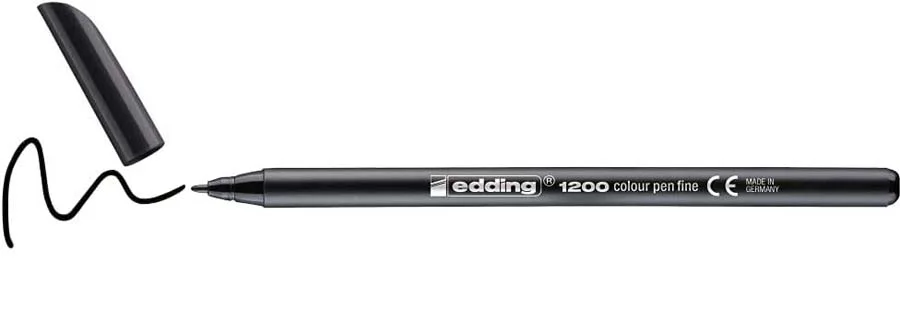 Retolador permanent Edding 1200 negre 