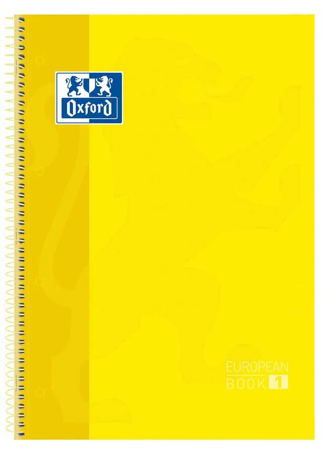 Notebook Oxford EuropeanBook 1 A4 80 fulls 5x5 groc Notebook Oxford EuropeanBook 1 A4 80 fulls 5x5 groc