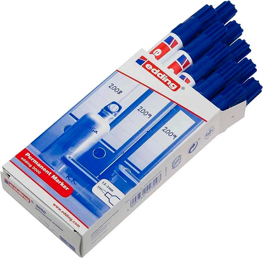 Retolador permanent Edding 3000 blau