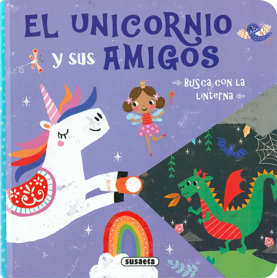 El unicornio está jugando al escondite y tienes que ayudarlo a encontrar a sus amigos. ¡Usa la linterna y empieza a buscar!<br><br>Un libro de hoj...