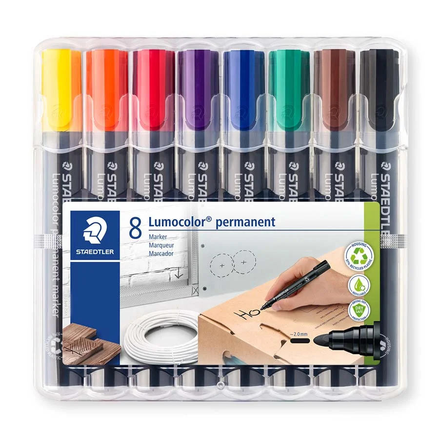 Retoladors permanents Staedtler 352 8 colors
