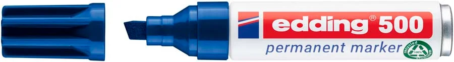 Retolador permanent Edding 500 blau