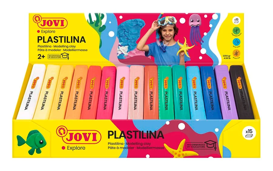 Plastilina Jovi vegetal 150g 15 colors Plastilina Jovi vegetal 150g 15 colors
