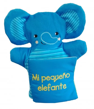 El libro Mi pequeño elefante narra el paseo de un cachorro de elefante por la sabana y su encuentro en cada página con los animales que viven en e...