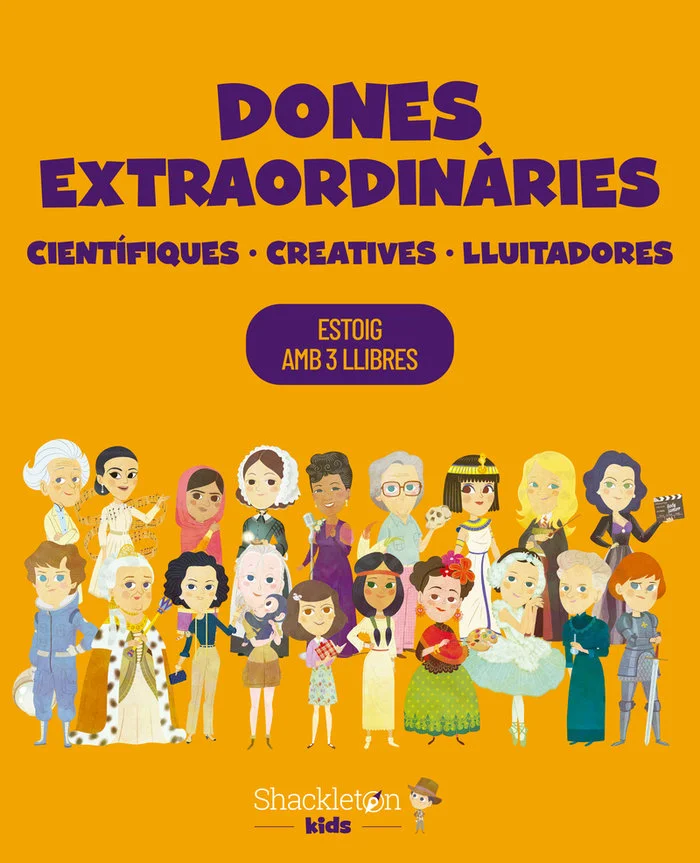 Un estoig amb tres divertidíssims àlbums il·lustrats, per conèixer a les dones més enginyoses, creatives i lluitadores de la història.Científiques...