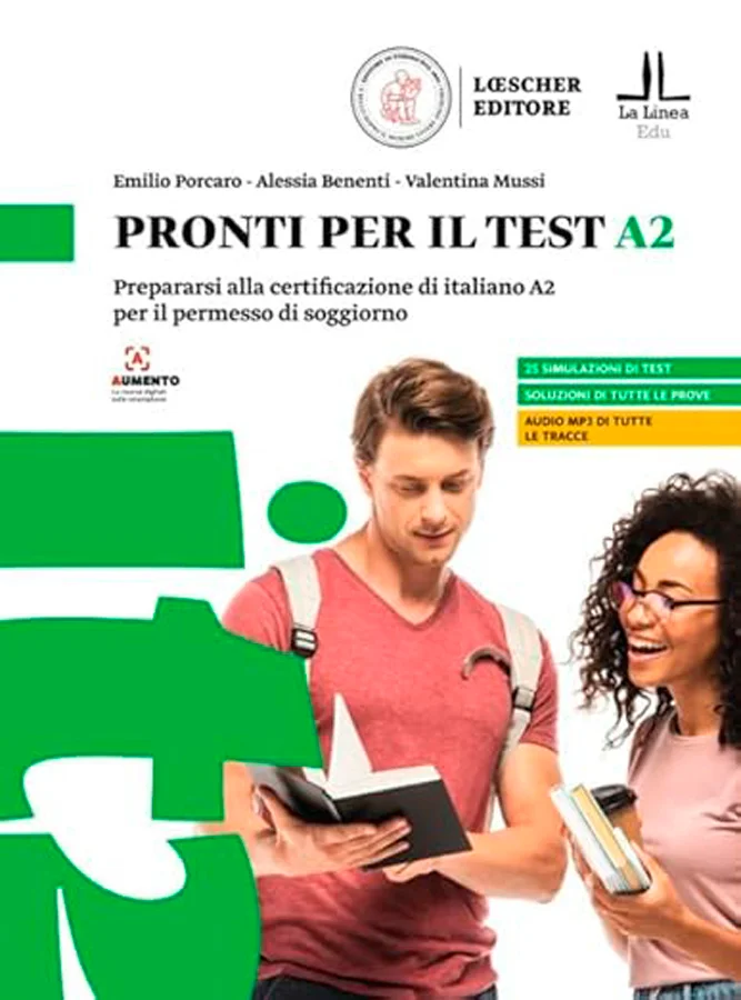 Pronti per il test A2 propone 25 test per prepararsi alla certificazione di italiano A2 per il permesso di soggiorno, costruiti secondo le indicaz...