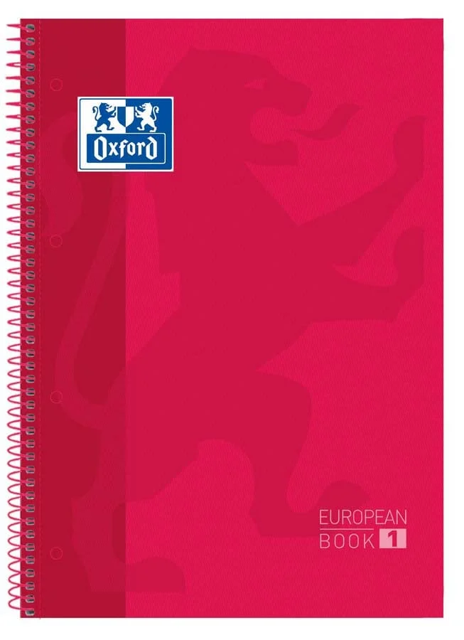 Notebook Oxford EuropeanBook 1 A4 80 fulls 5x5 vermell Notebook Oxford EuropeanBook 1 A4 80 fulls 5x5 vermell