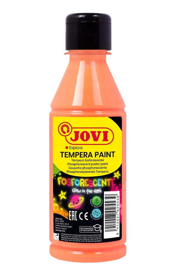 Témpera fosforescent Jovi 250ml taronja Témpera fosforescent Jovi 250ml taronja