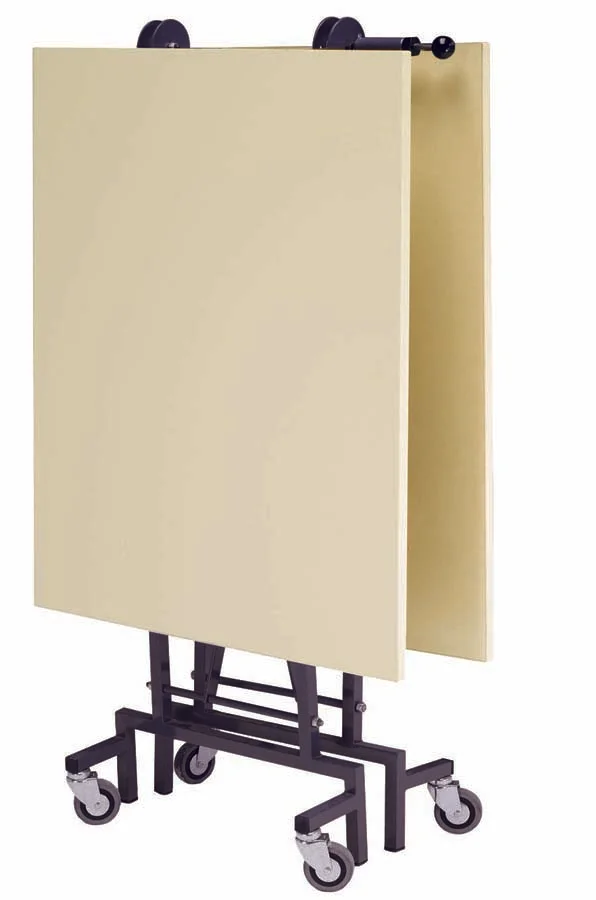 Taula plegable 200x80 melamina 19mm tauler faig potes blanc