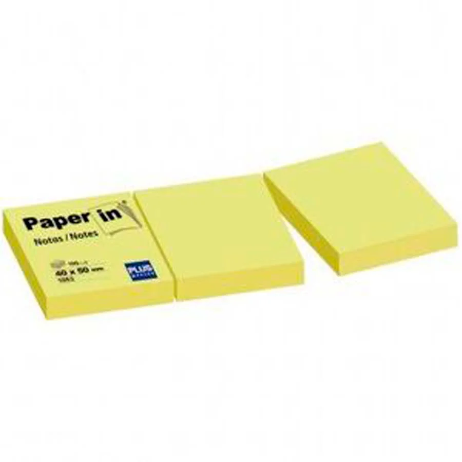 <b>Notes Adhesives Plus Office removibles groc</b><br><br>Blocs de notes autoadhesives clàssiques de color groc, perfectes per a recordatoris ràpi...