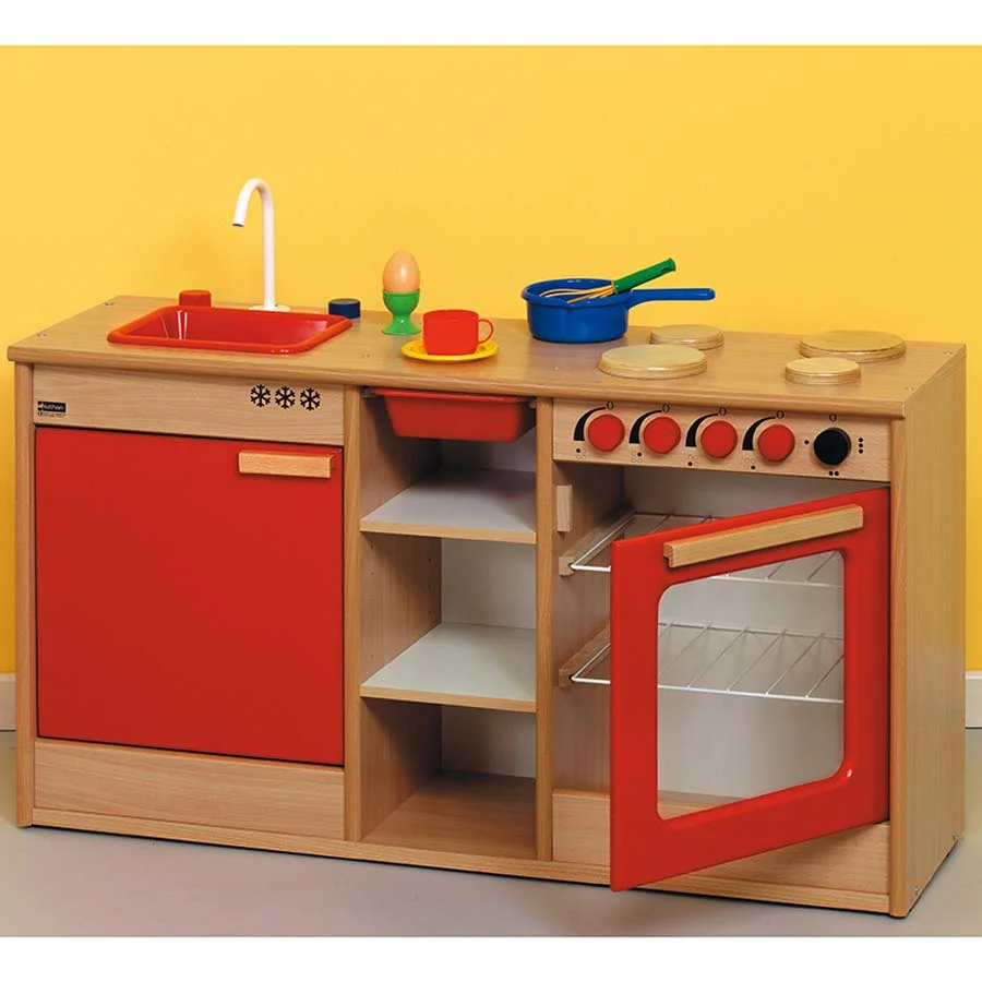 Cuina modular fusta 105x30x57cm vermell Cuina modular fusta 105x30x57cm vermell
