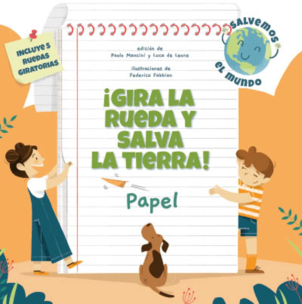 ¡Gira la rueda y salva la tierra papel! ¡Gira la rueda y salva la tierra papel!