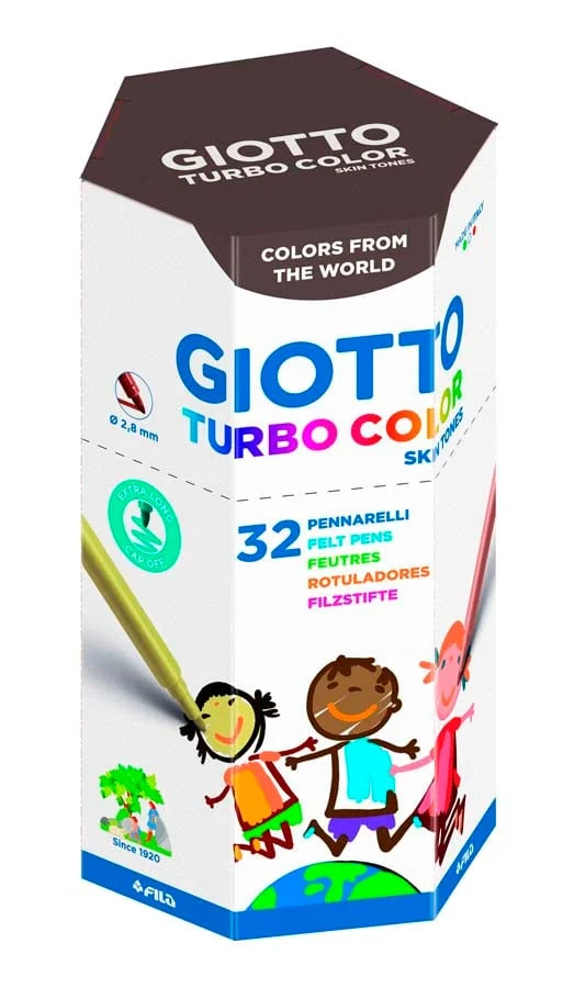 Retoladors Giotto Turbo Skin Tones 32 colors Retoladors Giotto Turbo Skin Tones 32 colors