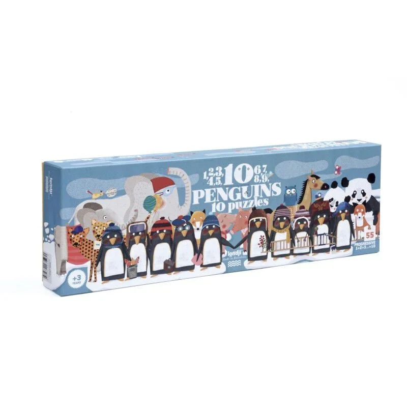 Pingüins puzle progressiu - 55 peces