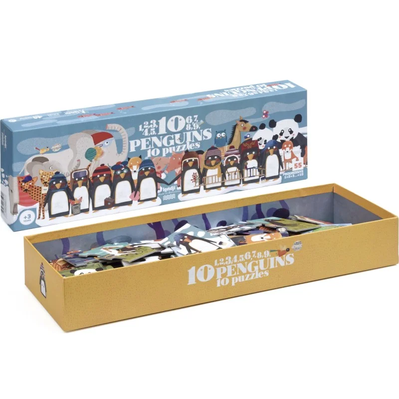 Pingüins puzle progressiu - 55 peces