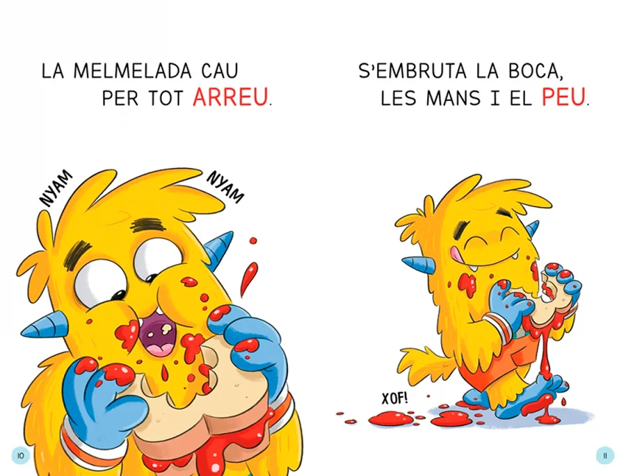 Aprendre a llegir a l'Escola de Monstres 2 - Empastifada amb melmelada