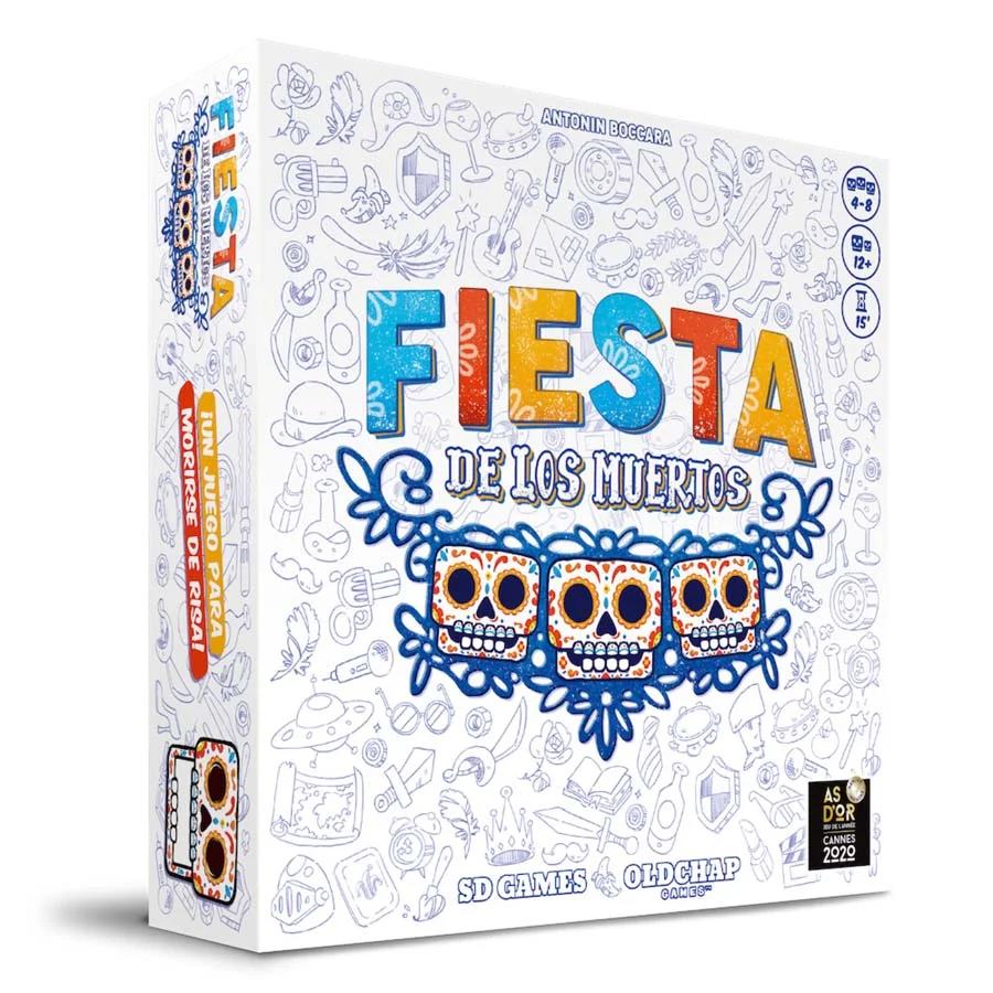 Fiesta de los muertos és un joc cooperatiu on les jugadors i jugadores hauran d'endevinar quins són els personatges famosos difunts que han vingut...