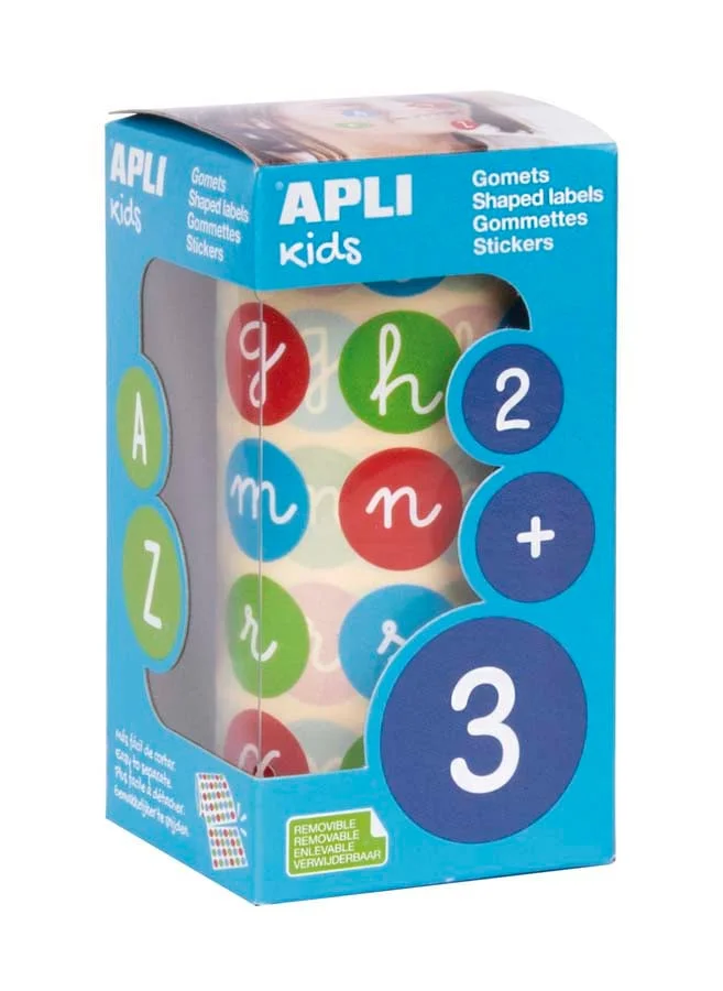 Gomets temàtics Abecedari minúscules rotlle 900u Gomets temàtics Abecedari minúscules rotlle 900u