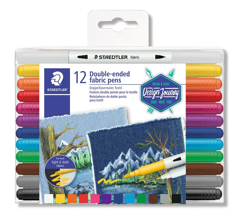 Retoladors Staedtler Tèxtil doble punta 12 colors Retoladors Staedtler Tèxtil doble punta 12 colors