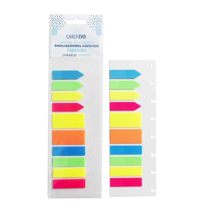 Set de Notes Adhesives Carchivo Ingeniox Neó. Set en forma de bloc amb notes adhesives en colors neó per al teu quadern Ingeniox, organitza el teu...