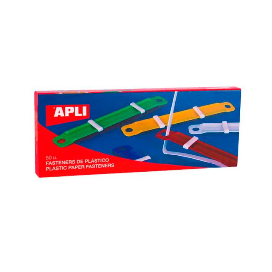 Enquadernador Fastener Apli colors assortits 50u Enquadernador Fastener Apli colors assortits 50u