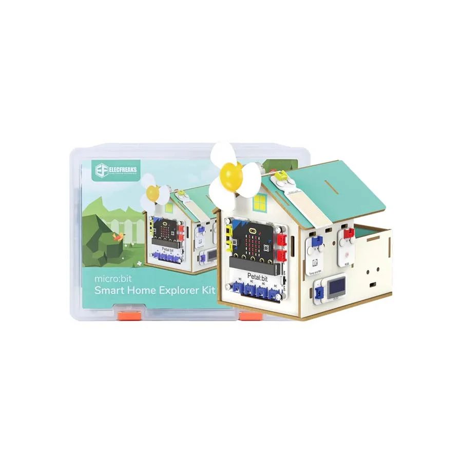 <p><strong>ELECFREAKS Petal Smart Home Explorer Kit per micro:bit</strong><br><br>Kit ''plug-and-play'' per treballar conceptes de llar intel·lige...