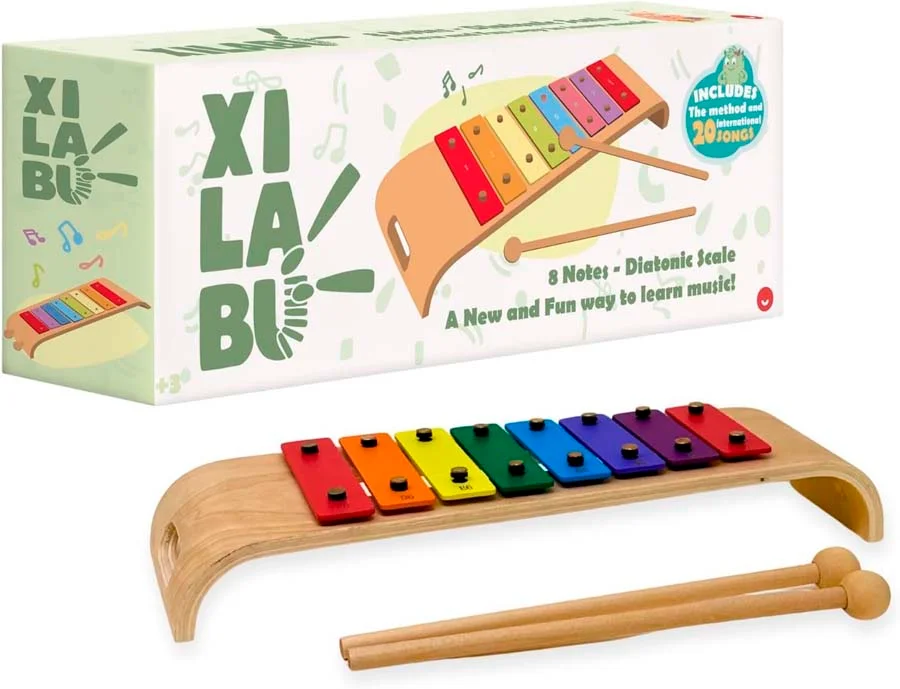 <b>XilaBú – Xilòfon Diatònic – Juegaconmigo</b><br>Les notes perfectes per als petits músics amb el <b>XilaBú</b> de Juegaconmigo. Aquest xilòfon ...