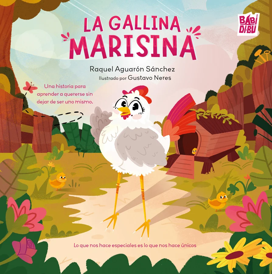 Marisina es una gallina dulce y risueña que se siente triste por tener las patas demasiado delgadas. En su recorrido por la granja, conversa con v...