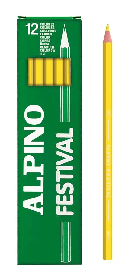 Llapis de colors Alpino Festival groc 12u