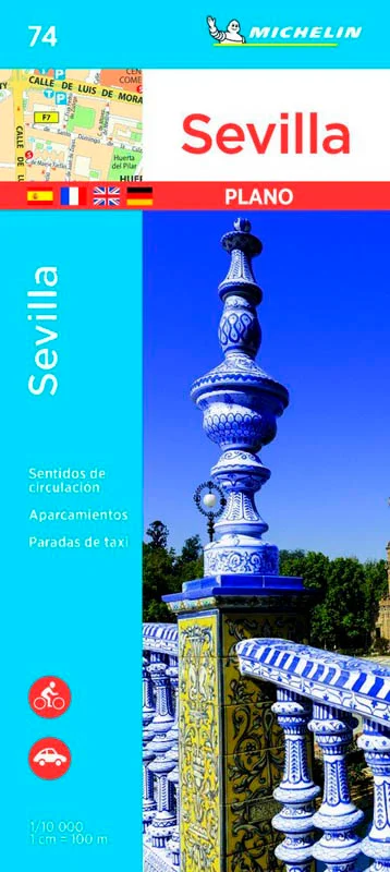 Encuentra todas las informaciones prácticas para recorrer Sevilla a pie, en coche o en bicicleta. El plano MICHELIN Sevilla, a escala 1/10 000 (1c...