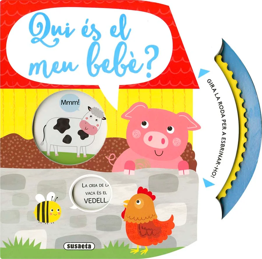 Qui és el nadó del porc? I la cria de la gallina? Gira la roda i esbrina quin és el nadó de cada animal. Gaudeix de les il·lustracions infantils i...