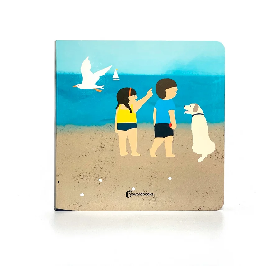 Vaig a la platja i jugo amb el meu gos. Li encanta que li tiri la seva pilota vermella al mar.