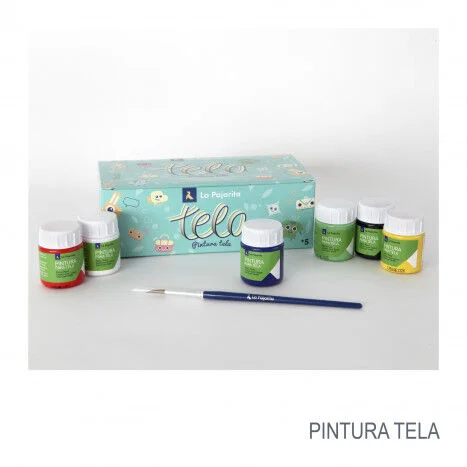 Set de pintura per a teixits La Pajarita 6 colors Set de pintura per a teixits La Pajarita 6 colors