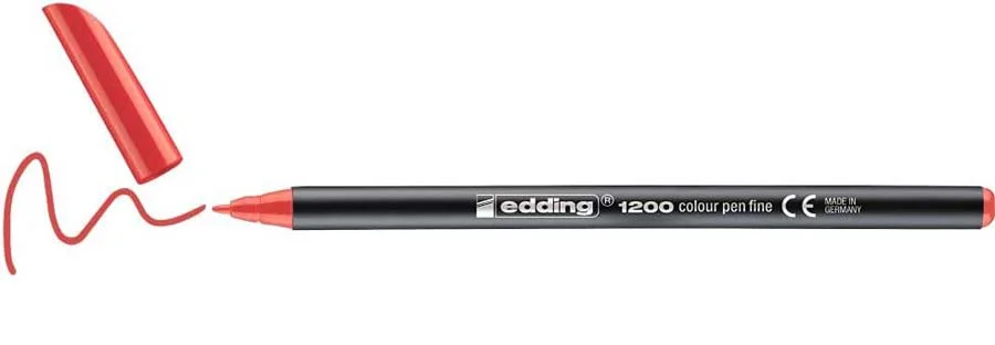 Retolador permanent Edding 1200 vermell 
