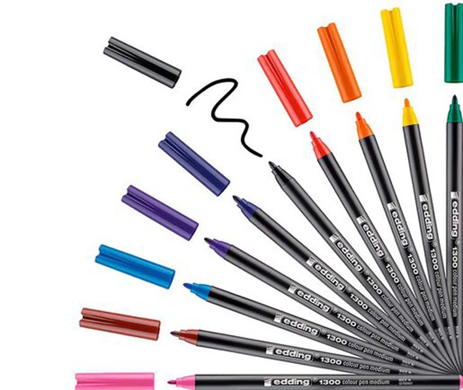 Retoladors Edding 1300 capsa de metall 10 colors