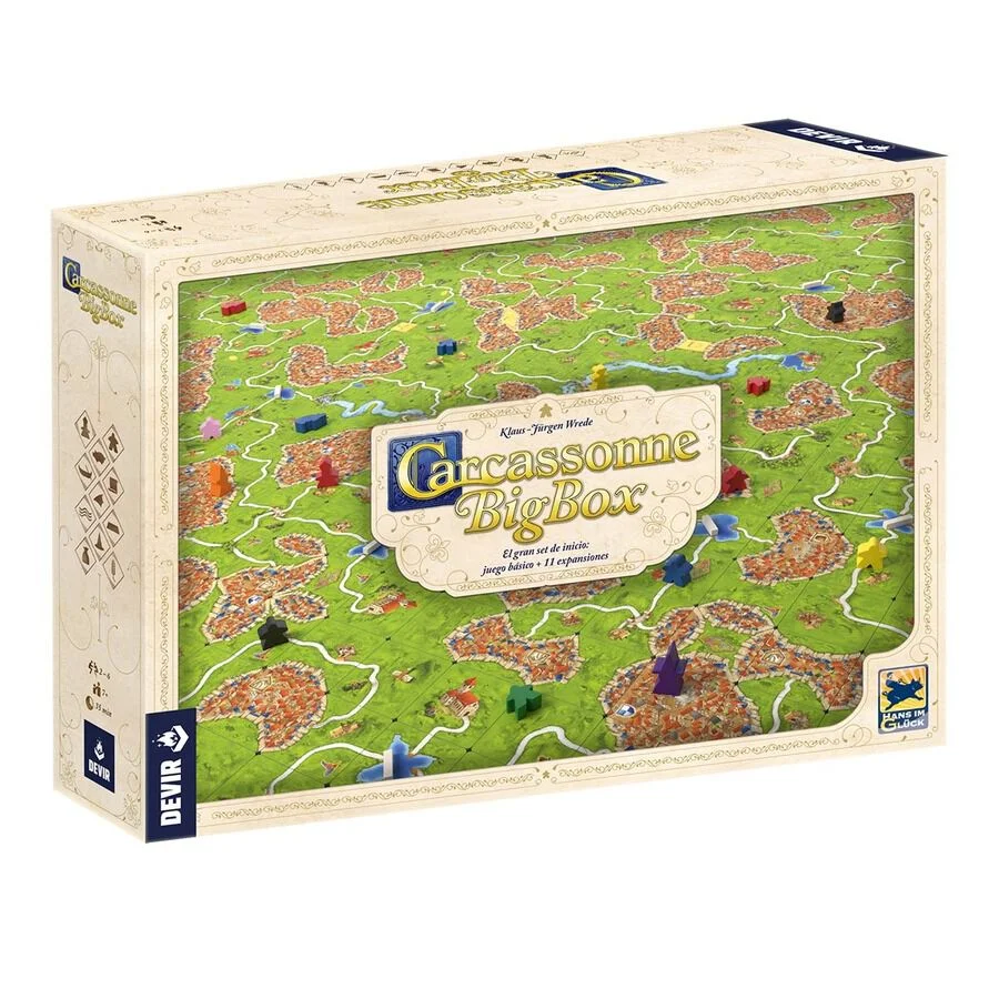 Carcassonne, ampliació a 8 jugadors, Posadas y catedrales, Constructores y comerciantes, La rueda de la fortuna, Colinas y ovejas iriu.