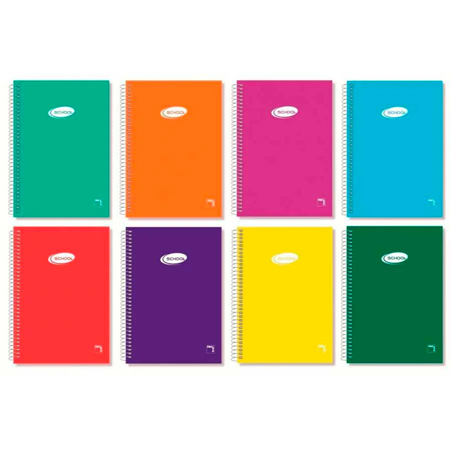 Llibreta espiral Pacsa School Foli 80 fulls 4x4 Llibreta espiral Pacsa School Foli 80 fulls 4x4