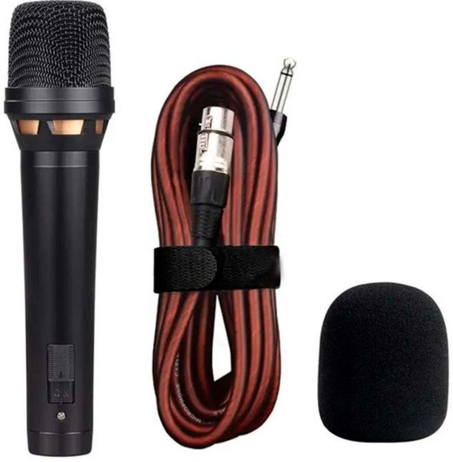<p><strong>Micròfon dinàmic de mà XLR</strong></p><p>Micròfon dinàmic de mà XLR amb cable XLR 5 m de silicona.</p>
