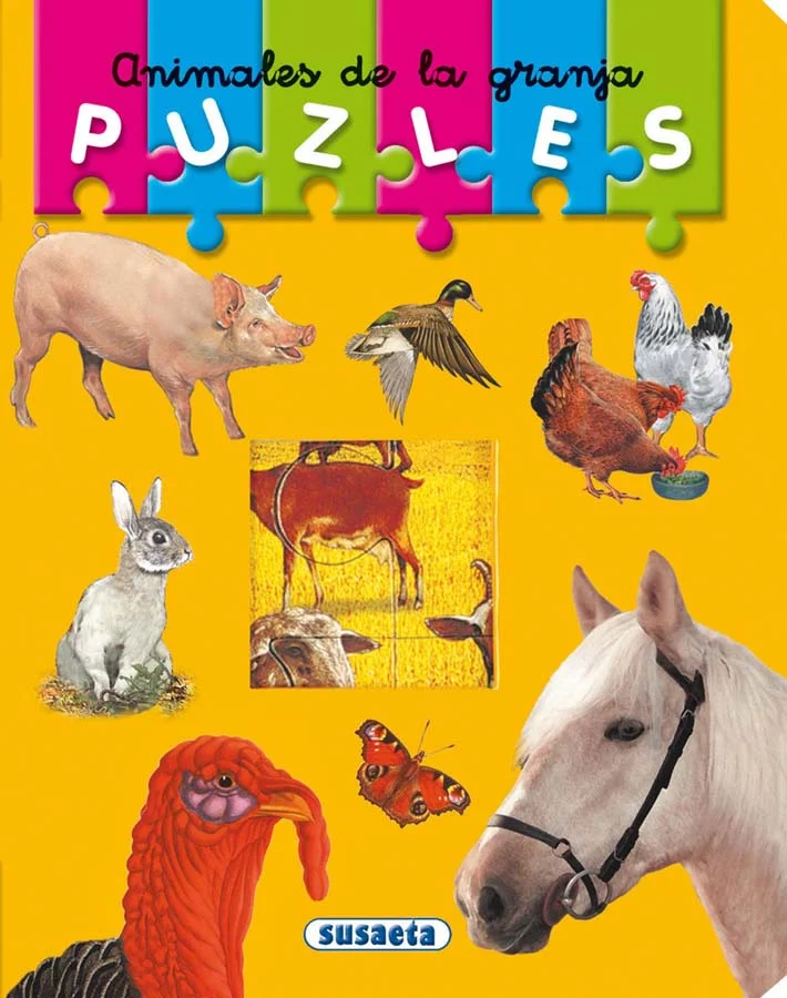 En este libro encontraras los diferentes animales de la granja que existen, además de divertirte con los puzles que este libro contiene.