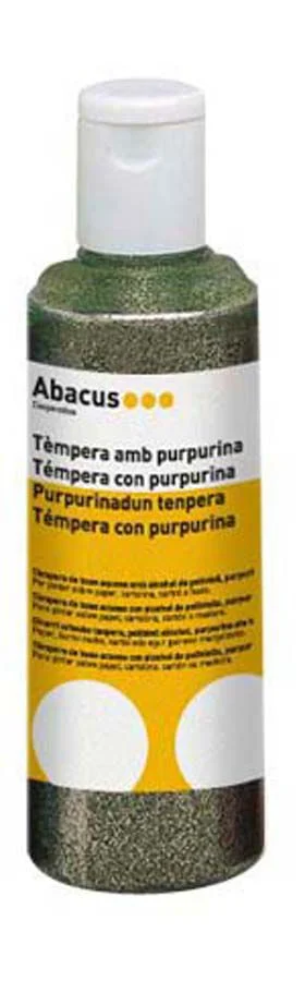 Témpera Abacus amb purpurina 250ml verd Témpera Abacus amb purpurina 250ml verd