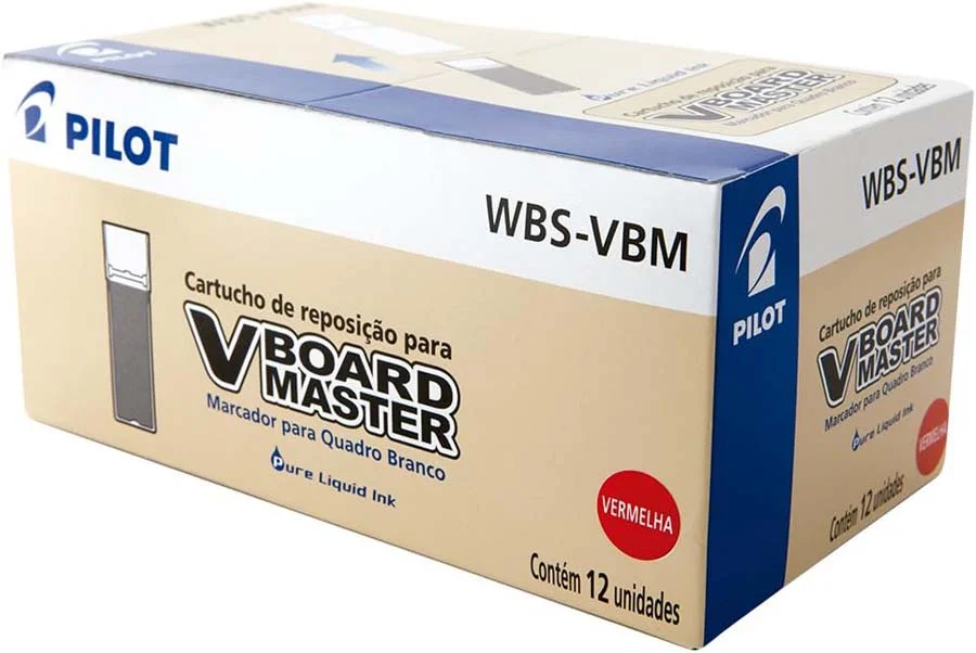 Recanvi Retolador pissarra Pilot VBoard Master vermell 12u Recanvi Retolador pissarra Pilot VBoard Master vermell 12u