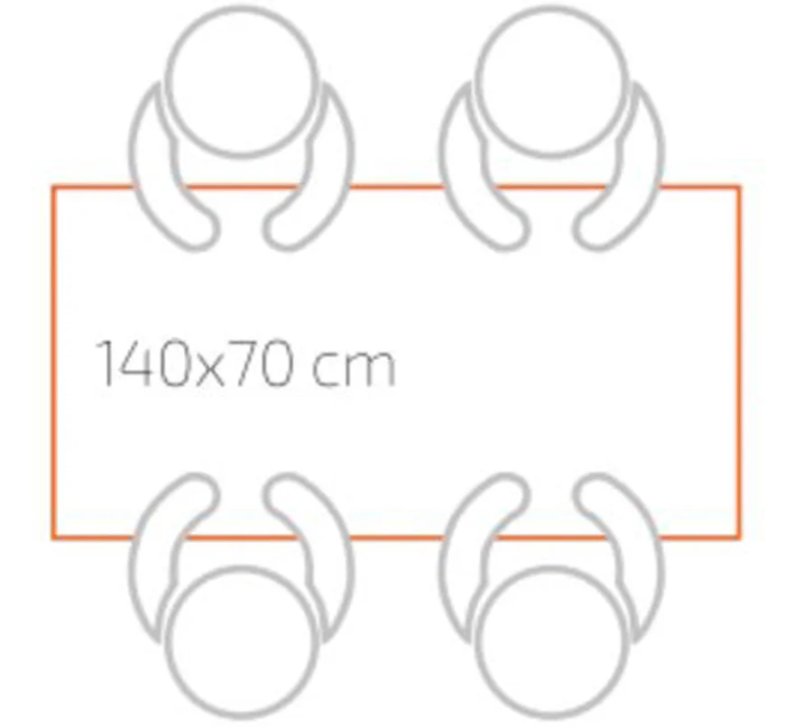 Taula Alufloop abatible T5-6 140x70cm blanc Taula Alufloop abatible T5-6 140x70cm blanc